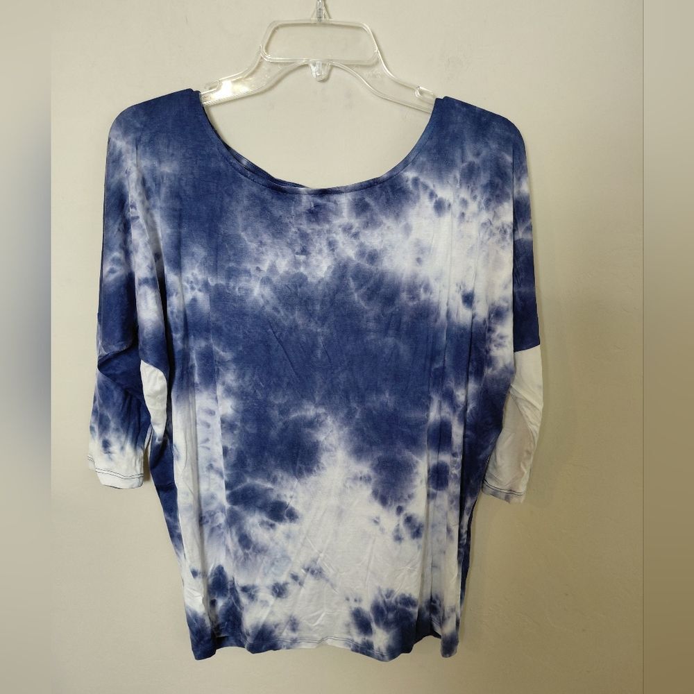 NWT Hayden Los Angeles tie-dye three-quarter length Top
